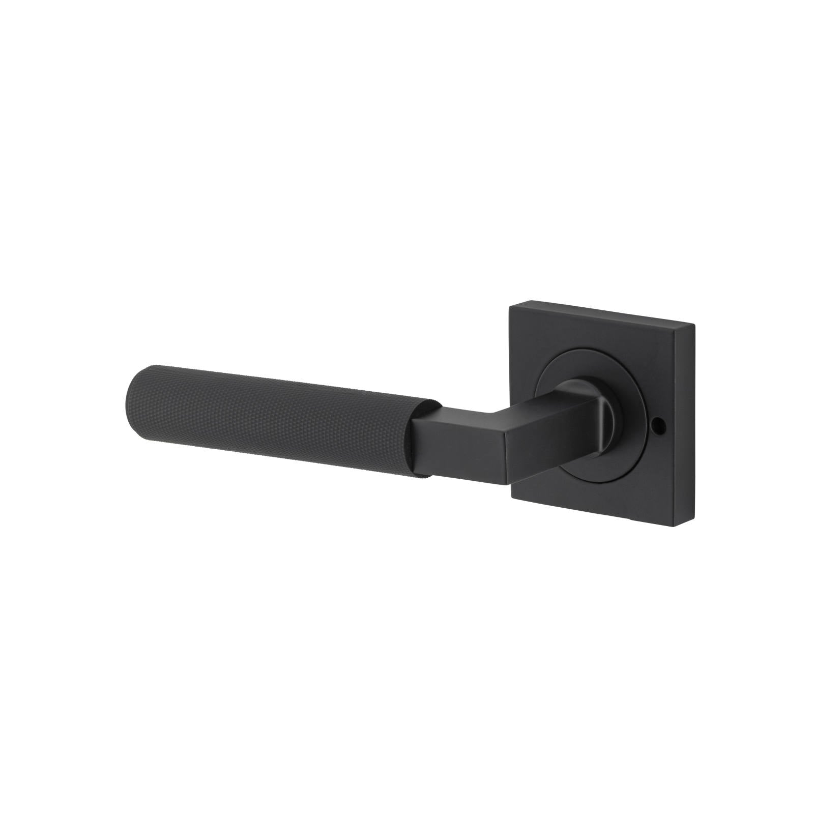Brunswick Lever Square Rose Privacy Kit (Inbuilt Privacy) Matt Black