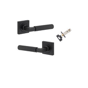 Brunswick Lever Square Rose Passage Kit Matt Black