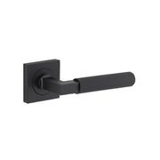 Brunswick Lever Matt Black Square Rose