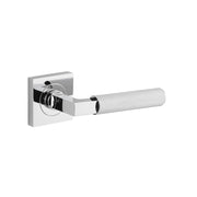 Brunswick Lever Polished Chrome Square Rose