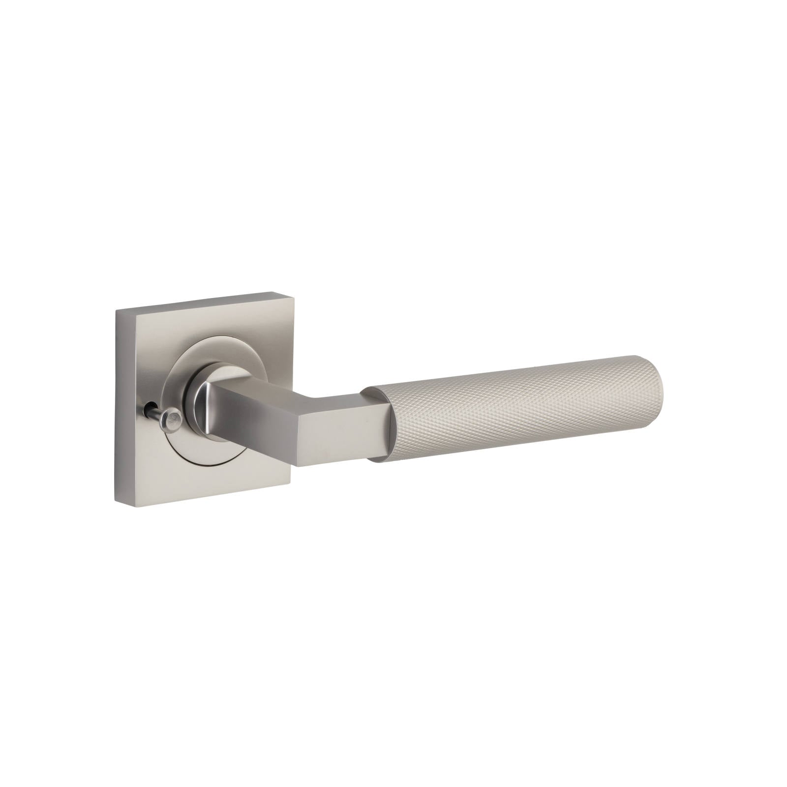 Brunswick Lever Square Rose Privacy Kit (Inbuilt Privacy) Satin Nickel