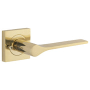 Como Lever Square Rose Privacy Kit (Inbuilt Privacy) Polished Brass