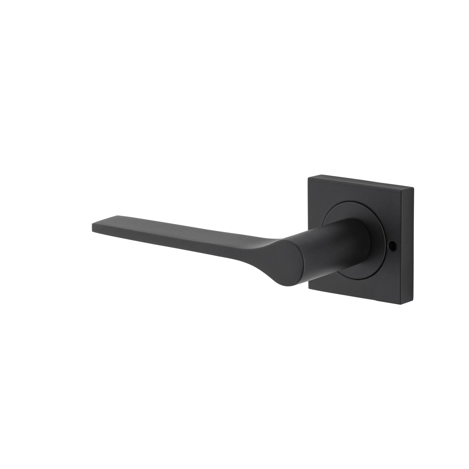 Como Lever Square Rose Privacy Kit (Inbuilt Privacy) Matt Black
