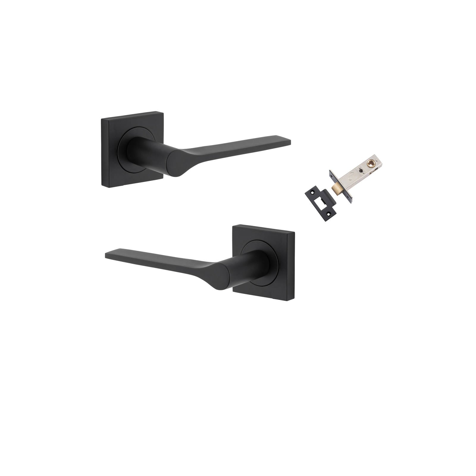 Como Lever Square Rose Passage Kit Matt Black