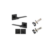 Como Lever Square Rose Privacy Kit Matt Black