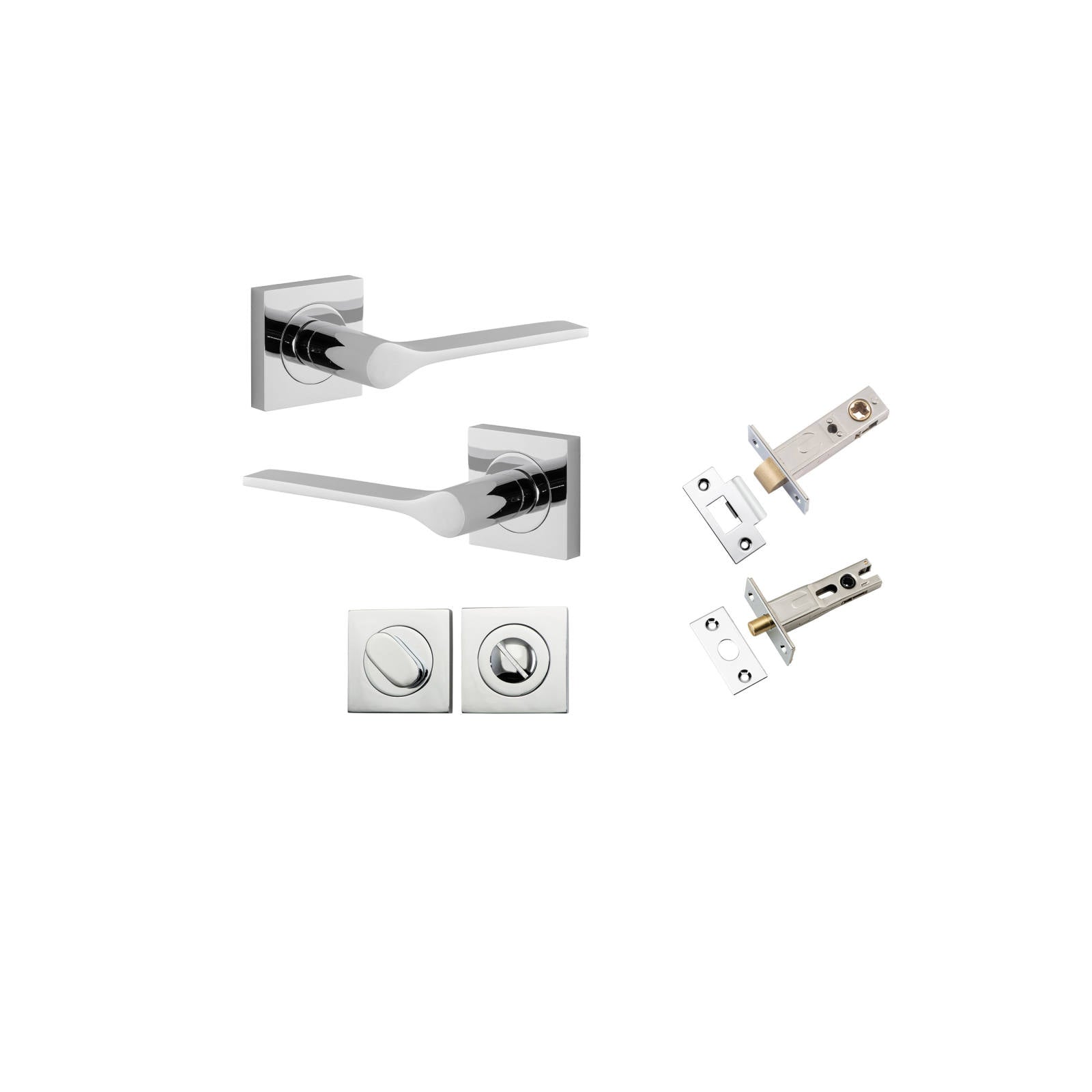 Como Lever Square Rose Privacy Kit Polished Chrome