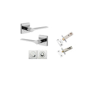 Como Lever Square Rose Privacy Kit Polished Chrome