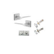 Como Lever Square Rose Privacy Kit Brushed Chrome