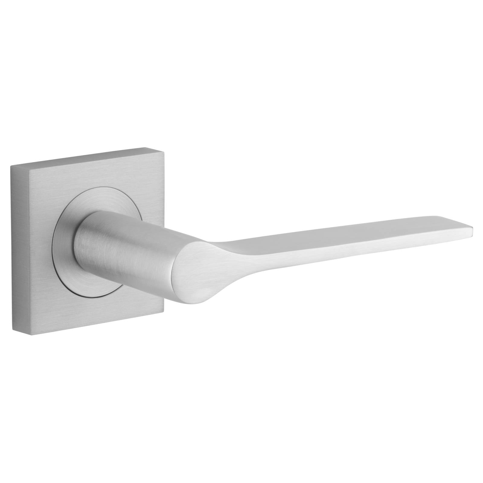 Como Lever Brushed Chrome Square Rose
