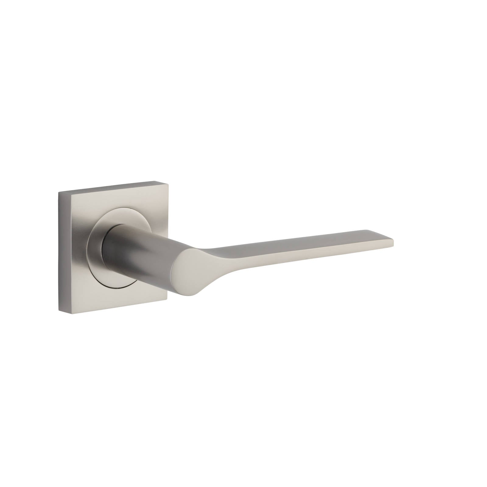 Como Lever Satin Nickel Square Rose