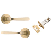 Annecy Lever Round Rose Passage Kit Brushed Brass