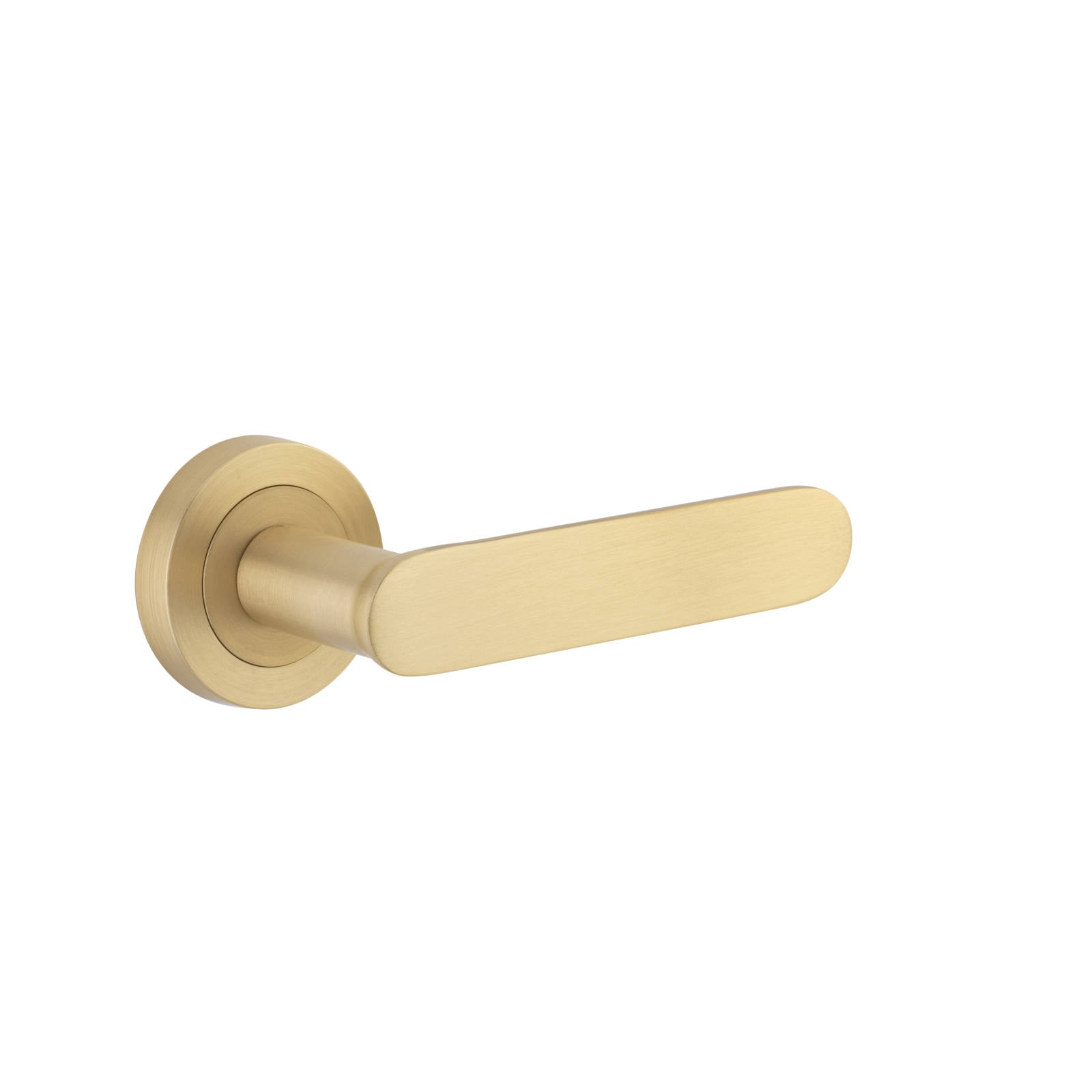 Bronte Lever Brushed Brass Round Rose