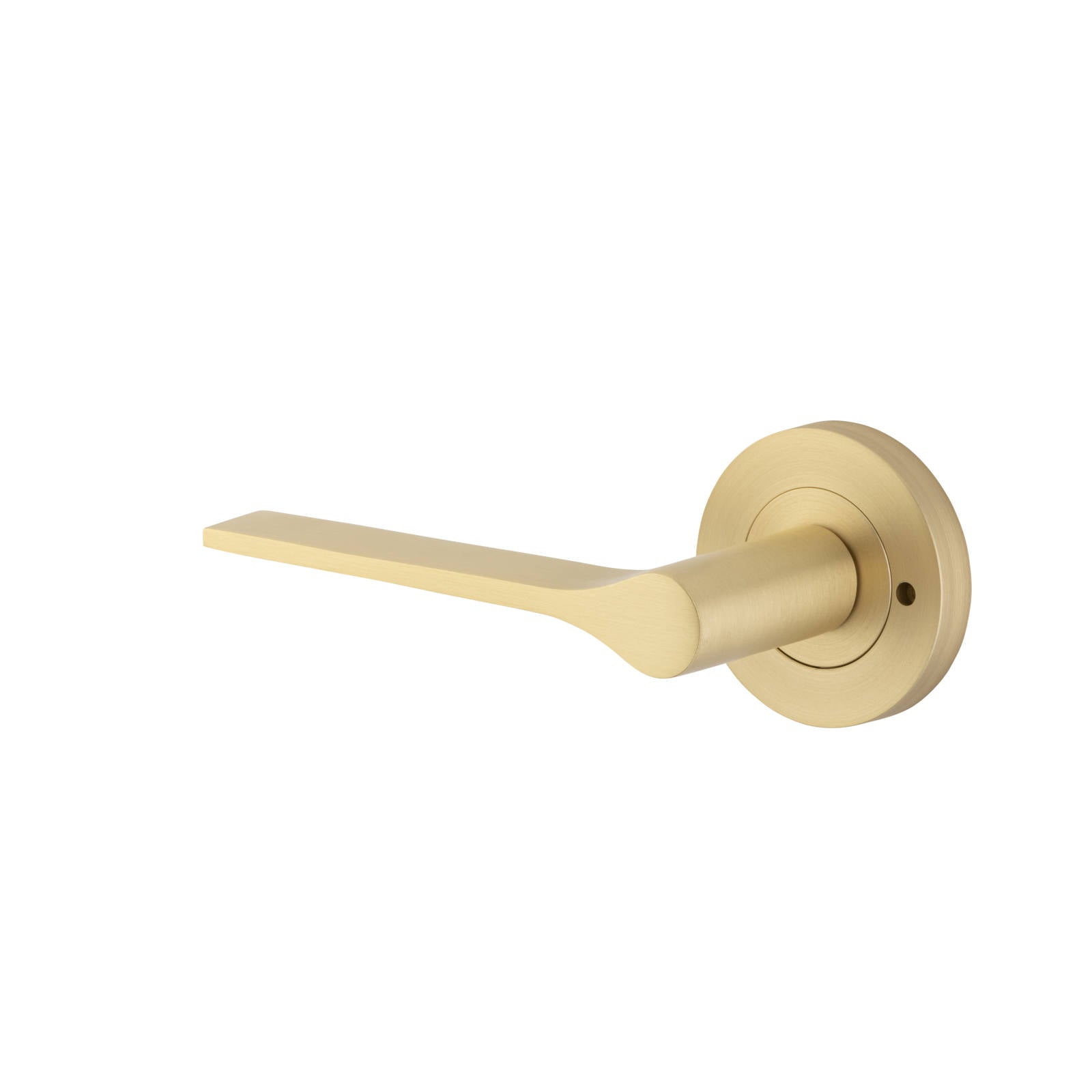 Como Lever Round Rose Privacy Kit (Inbuilt Privacy) Brushed Brass