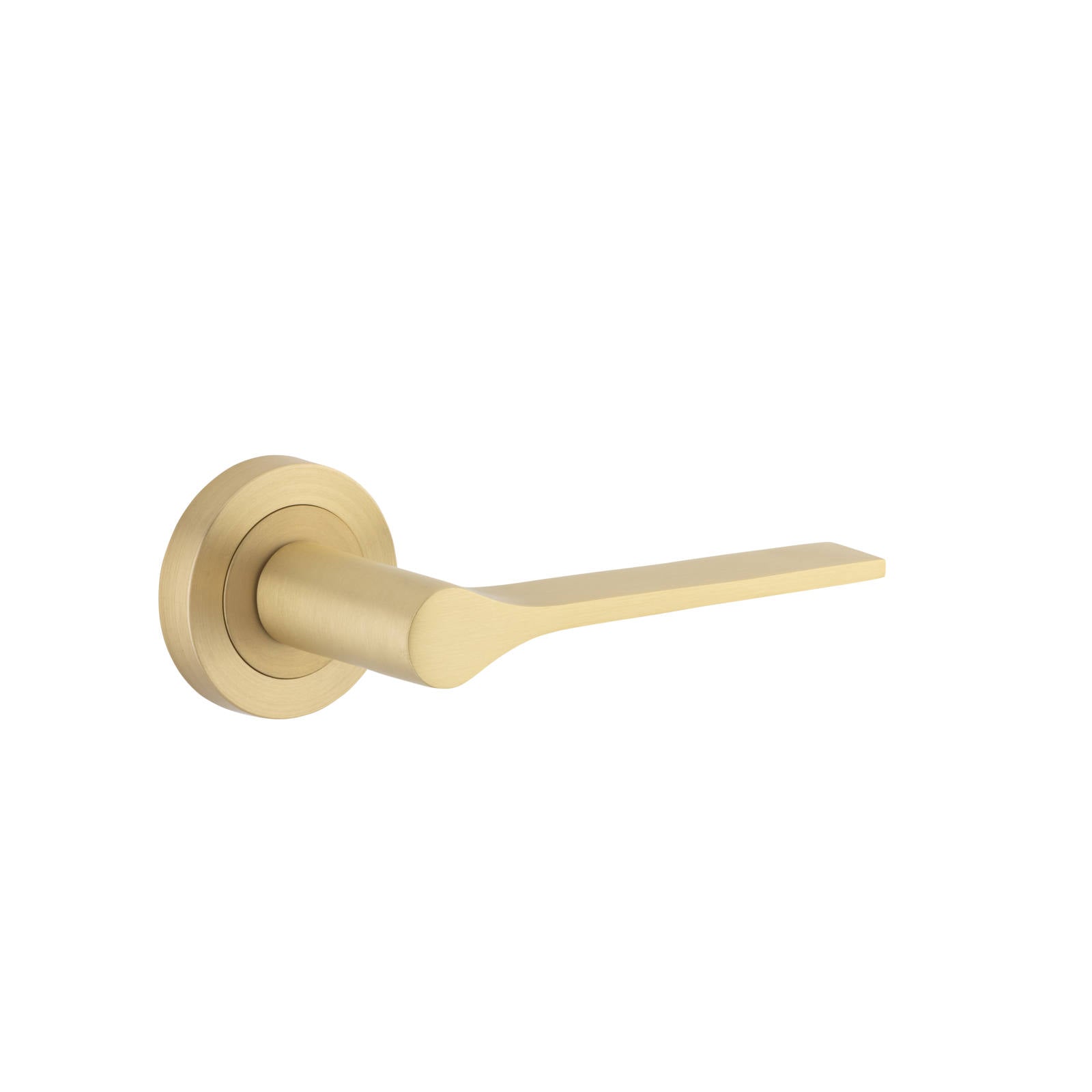 Como Lever Brushed Brass Round Rose