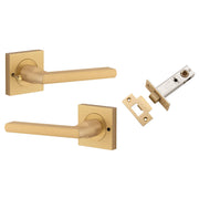 Baltimore Lever Square Rose (Inbuilt Privacy) Brushed Brass