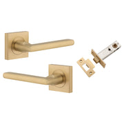 Baltimore Lever Square Rose Passage Kit Brushed Brass