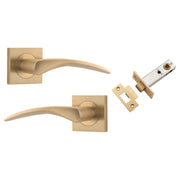 Oxford Lever Square Rose Passage Kit Brushed Brass