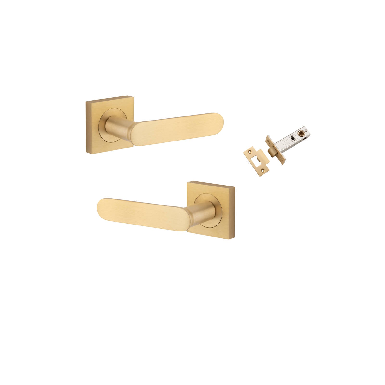Bronte Lever Square Rose Passage Kit Brushed Brass