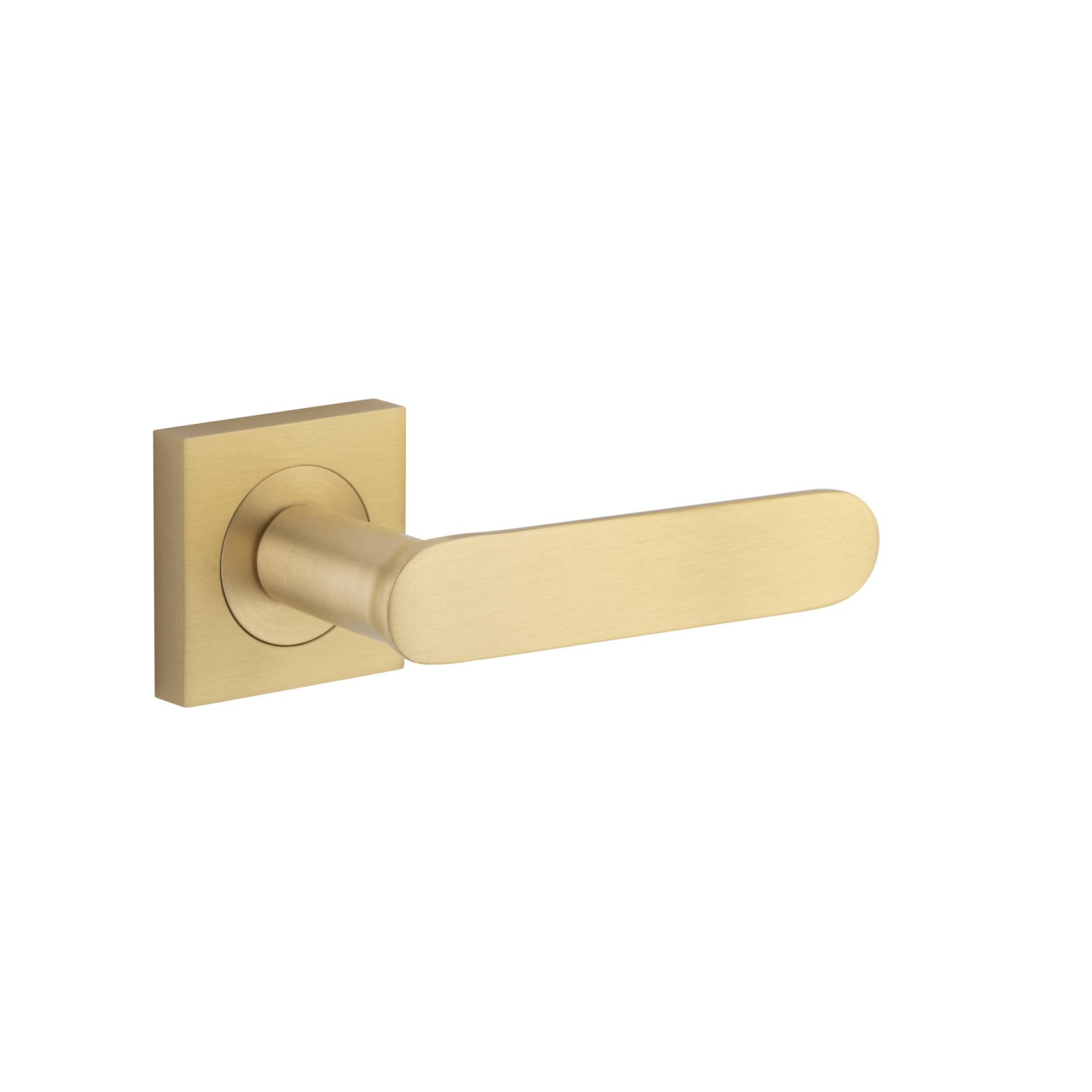 Bronte Lever Brushed Brass Square Rose