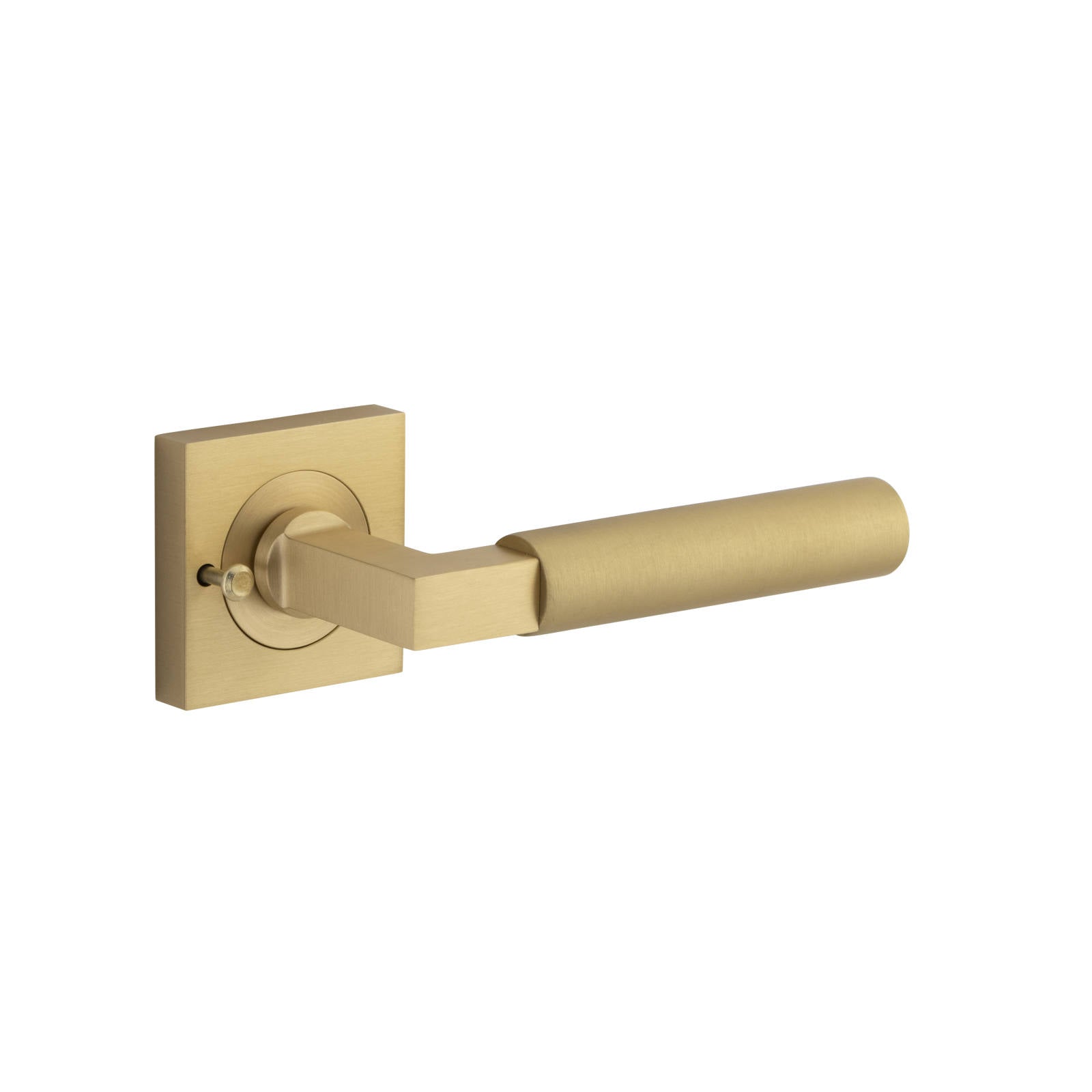 Berlin Lever Square Rose Privacy Kit (Inbuilt Privacy) Brushed Brass