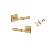 Berlin Lever Square Rose Passage Kit Brushed Brass