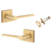Como Lever Square Rose Passage Kit Brushed Brass