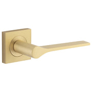 Como Lever Brushed Brass Square Rose