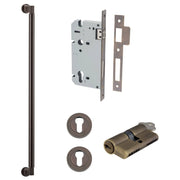 Berlin Pull Handle 600mm Entrance Kit w Separate High Security Lock Signature Brass