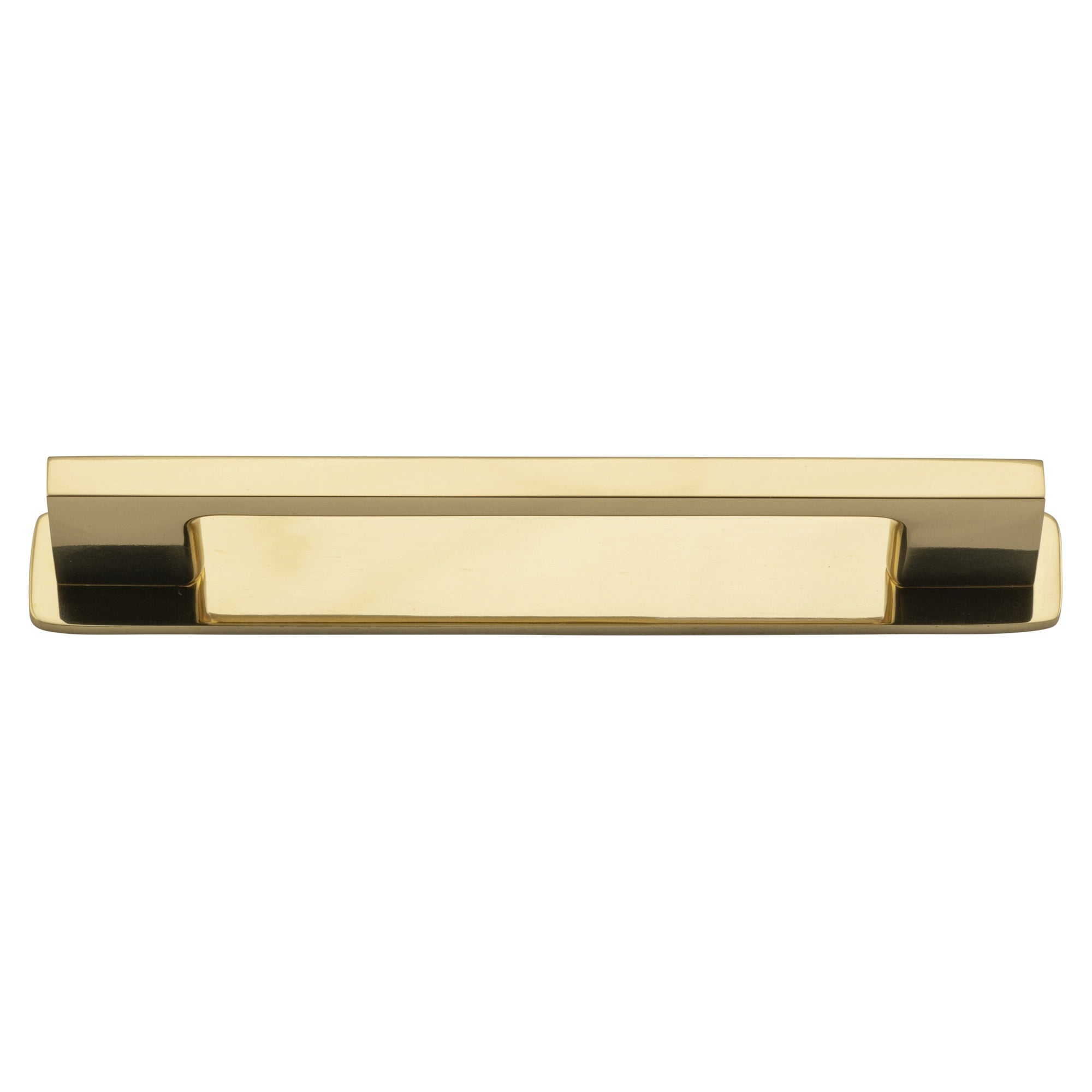 Cali Cabinet Pull with Backplate CTC 128mm, Polished Brass