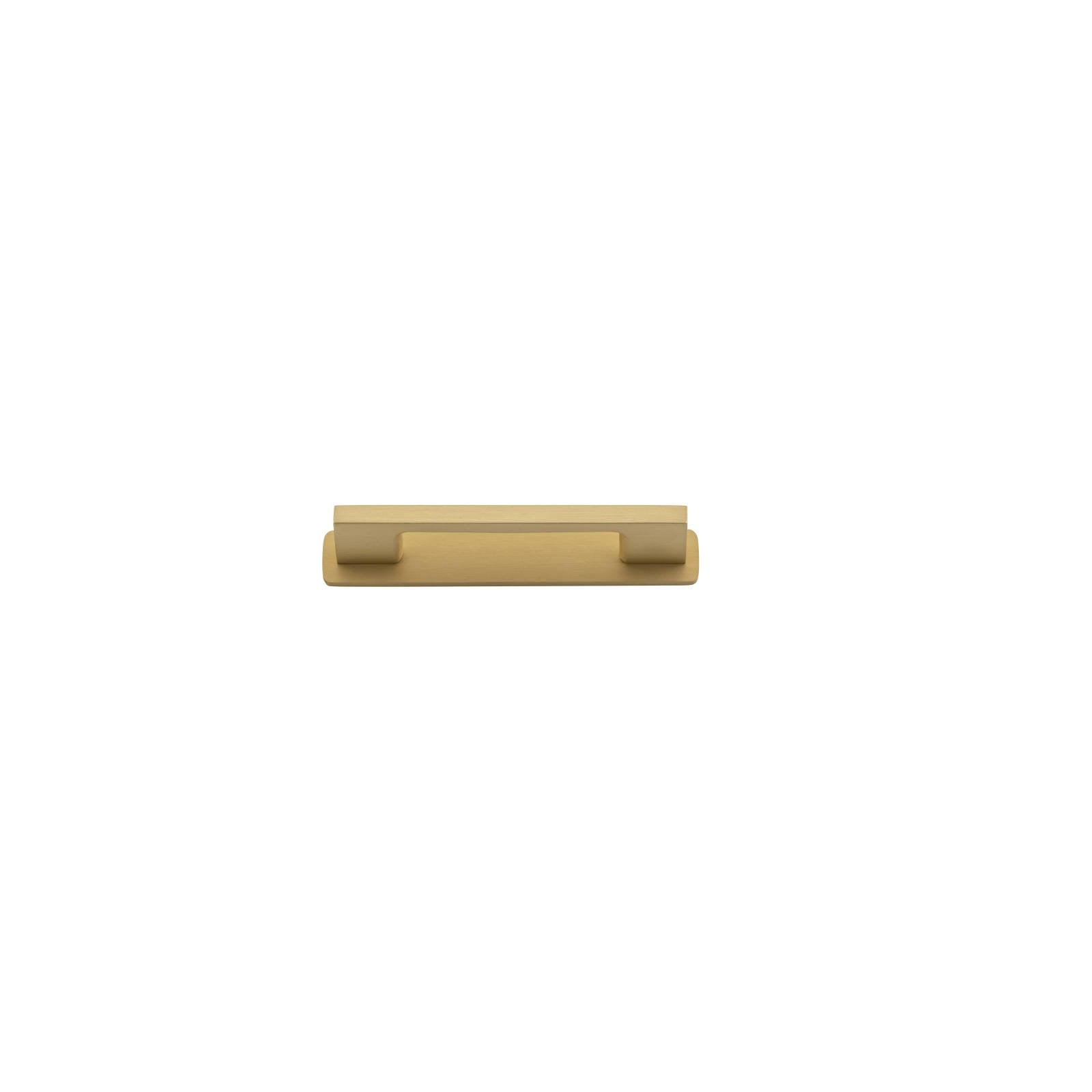 Cali Cabinet Pull With Backplate Brushed Brass Ctc 96Mm