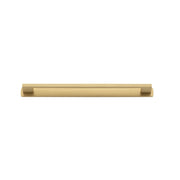 Cali Cabinet Pull With Backplate Brushed Brass Ctc 256Mm