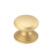 Sarlat Cupboard Knob P27xD32mm Brushed Brass