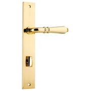 Sarlat Rect. 85mm Privacy Lever Set, Polish Brass