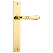 Sarlat Rect. Lever Latch Set, Polished Brass