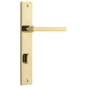Baltimore Rect Privacy Lever Set, Polished Brass