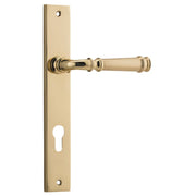 Verona Lever Rectangular Backplate Polished Brass
