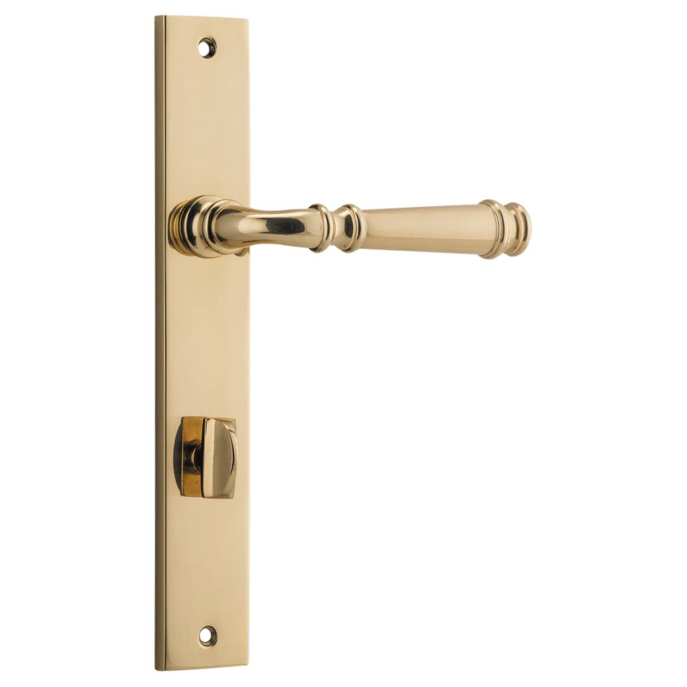 Verona Lever Rectangular Backplate Polished Brass
