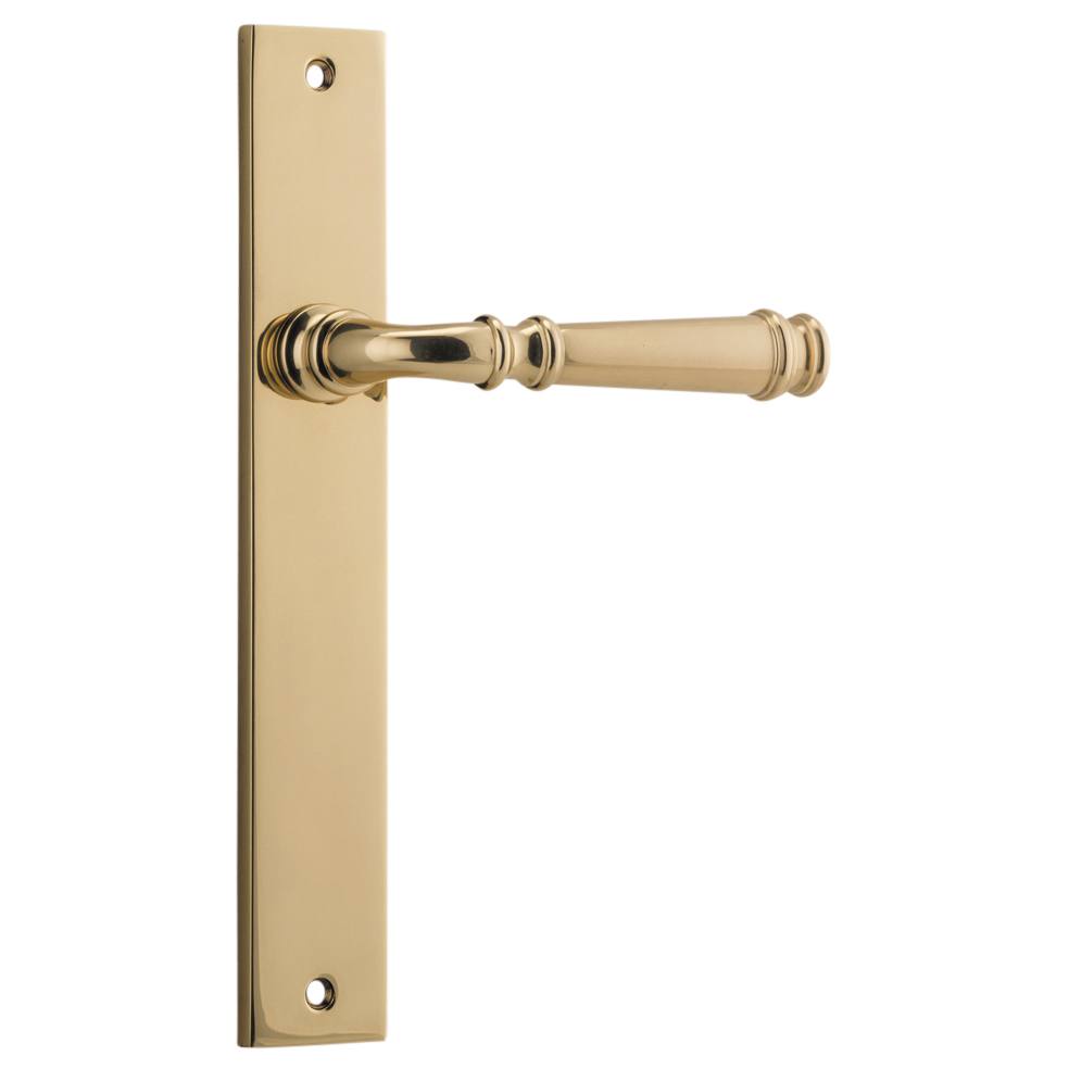Verona Lever Rectangular Backplate Polished Brass