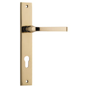 Annecy Lever Rectangular Backplate Polished Brass
