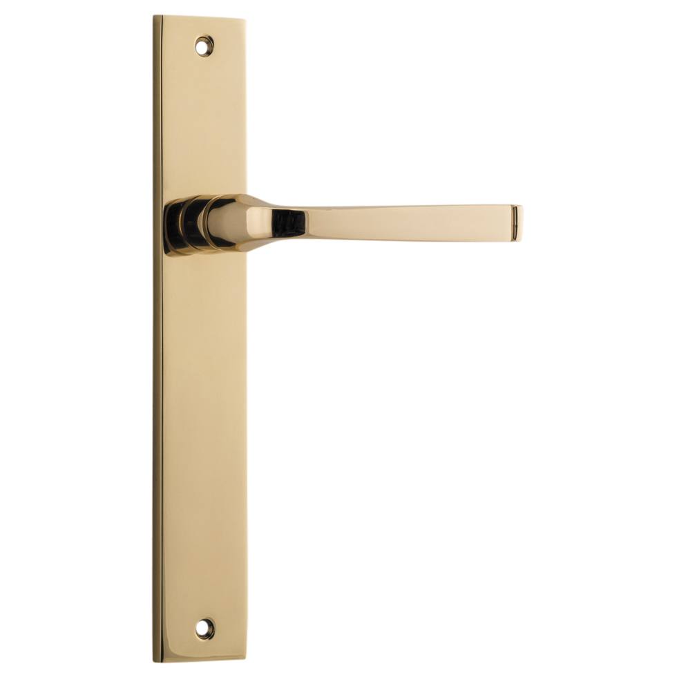 Annecy Lever Rectangular Backplate Polished Brass