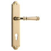 Verona Lever Shouldered Backplate Polished Brass