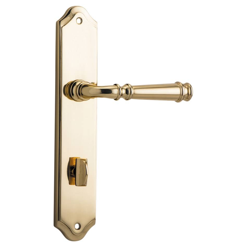 Verona Lever Shouldered Backplate Polished Brass