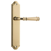 Verona Lever Shouldered Backplate Polished Brass