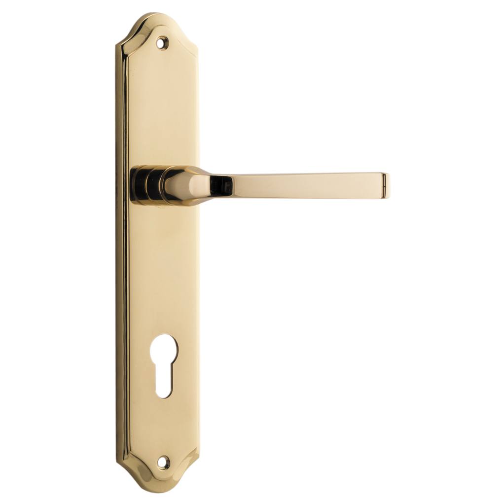 Annecy Lever Shouldered Backplate Polished Brass