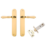 Sarlat Lever Oval Backplate Passage Kit Polished Brass