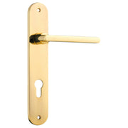 Baltimore Oval 85mm Euro Lever Set, Polished Brass
