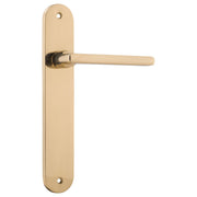 Baltimore Oval Lever Latch Set, Polished Brass