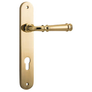 Verona Lever Oval Backplate Polished Brass