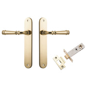 Verona Lever Oval Backplate Passage Kit Polished Brass