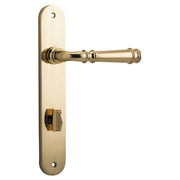 Verona Lever Oval Backplate Polished Brass